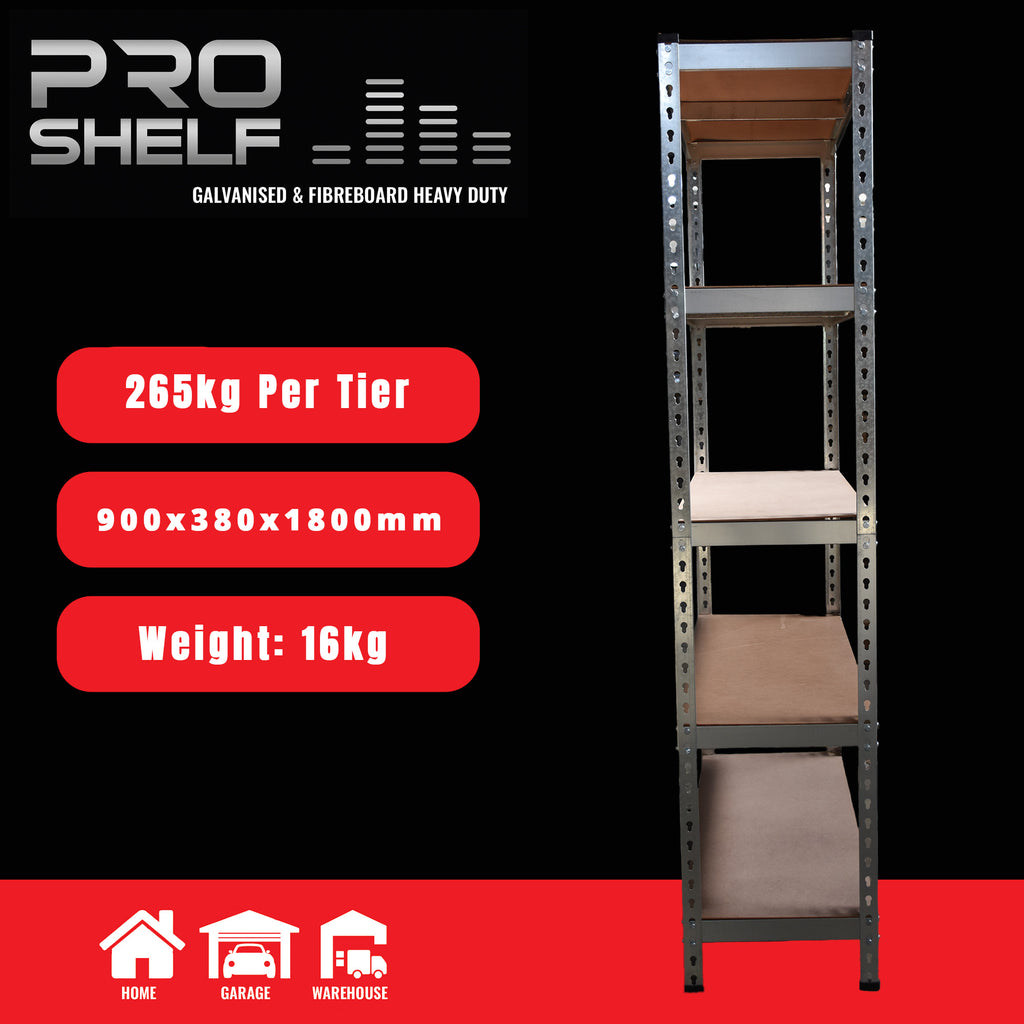 ProShelf® Red - 5-Tier Heavy Duty Metal Shelf
