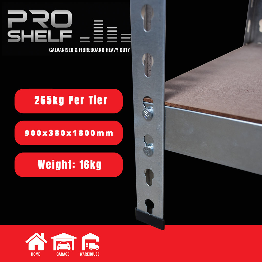 ProShelf® Red - 5-Tier Heavy Duty Metal Shelf